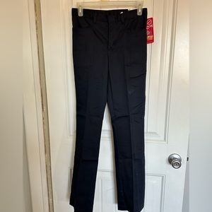 Dickies Womens Juniors Stretch School Work Uniform Size 1 Blue Junior Pants